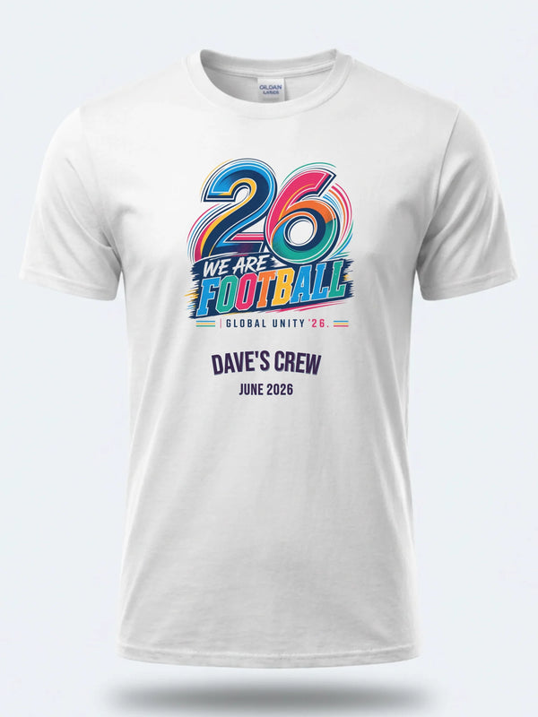 2026 We are Football - Personalized Summer of Soccer World Cup 2026 tee, white front