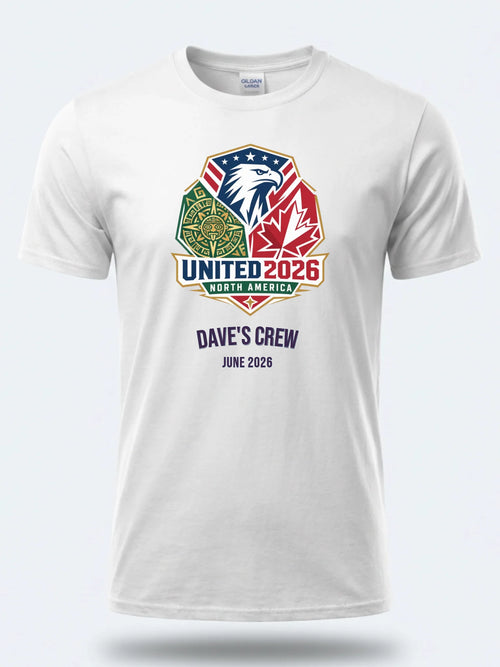 United 2026 - Personalized Summer of Soccer World Cup 2026 tee, white front