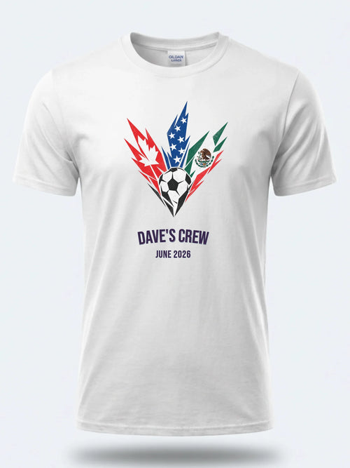 3 Hosts - Personalized Summer of Soccer World Cup 2026 tee, white front