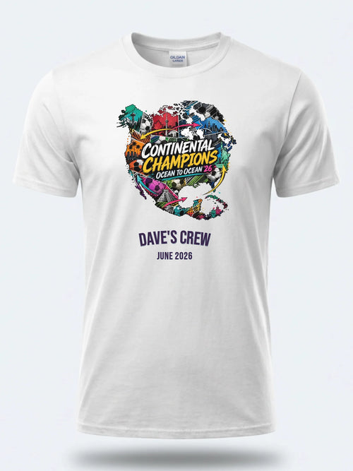 Continental Champions - Personalized Summer of Soccer World Cup 2026 tee, white front